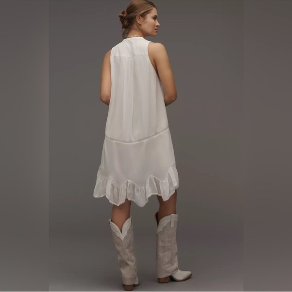 ANTHROPOLOGIE 
Sleeveless V-Neck Lace Mini Dress - Picture 3 of 7